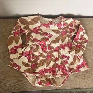 Kate Quinn Pink and Brown Floral One Piece